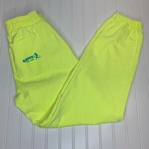 Club Fantasy Neon Yellow Starlight Sweatpants  Sz Small